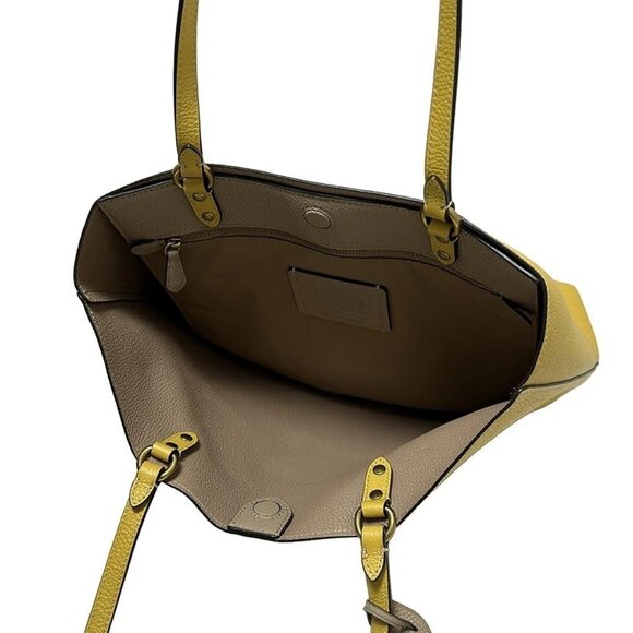 Auth COACH Plaza Tote 88341 Yellow Leather - Tote Bag - Picture 8 of 11